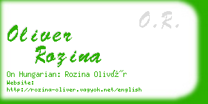 oliver rozina business card
